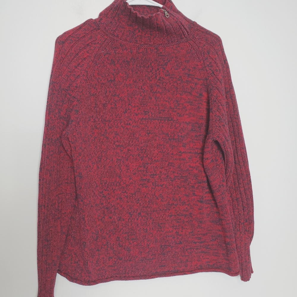 Two Dog Island Marled Mock Neck Sweater